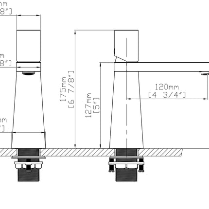 Baterie lavoar crom lucios cu textură ciocănită – design contemporan din alamă solidă