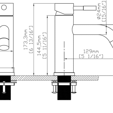 Baterie lavoar modernă – inox premium, cartuș ceramic, finisaj negru mat