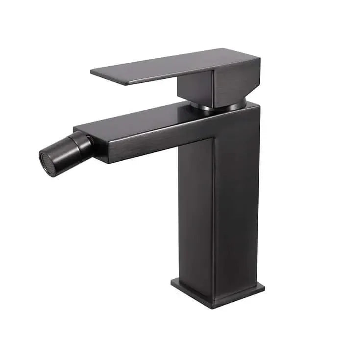 Baterie bideu pătrată H-cubic – inox premium, cartuș ceramic