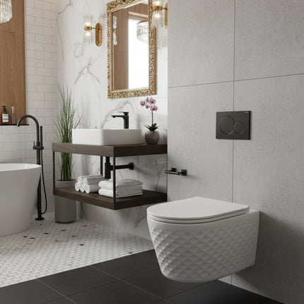 Vas WC Modern  Alb Lucios  3D