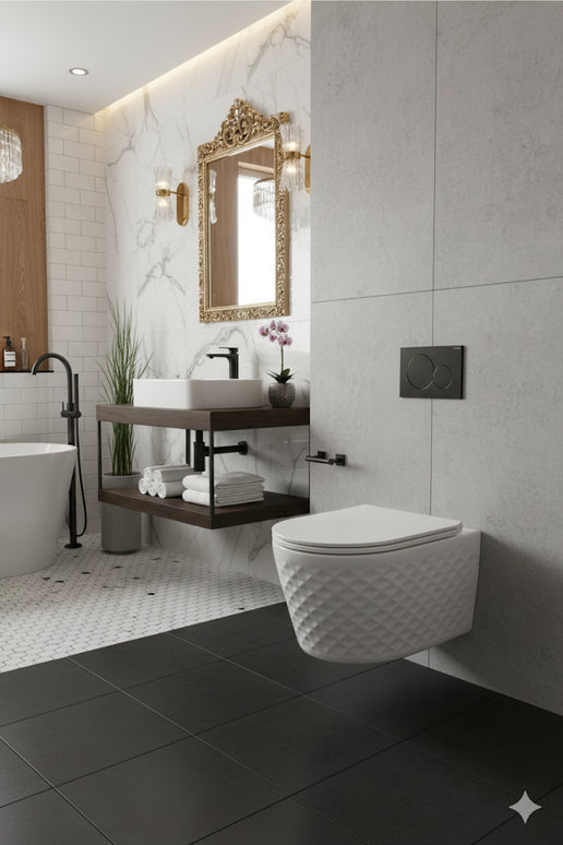 Vas WC Modern  Alb Lucios  3D