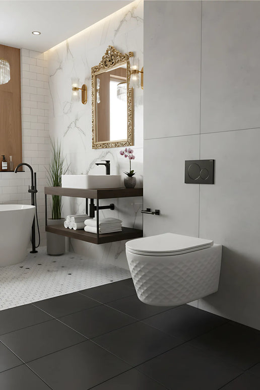 Vas WC Modern Alb Lucios  3D