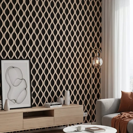 Panou riflaj decorativ Wave Oak - stejar natur C1UV-02