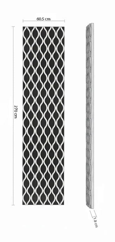 Panou riflaj decorativ Wave Oak - stejar natur C1UV-02