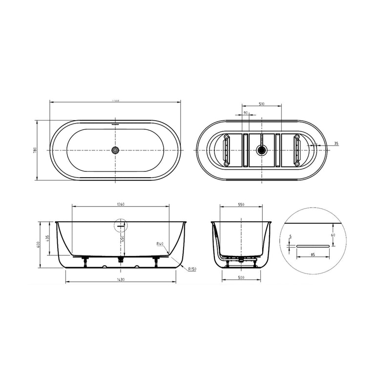 Cada din acril freestanding Celestia JL6982 w