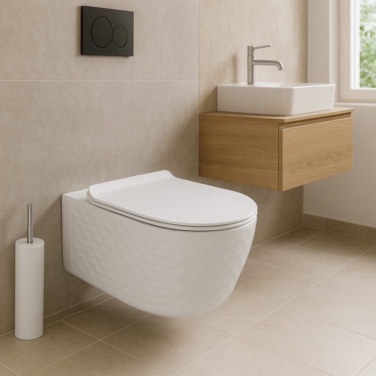 Vas WC Modern  Alb Lucios  3D