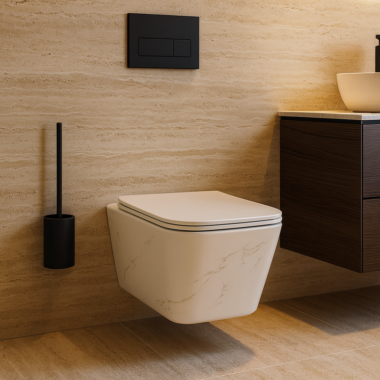 Vas WC Calacatta White