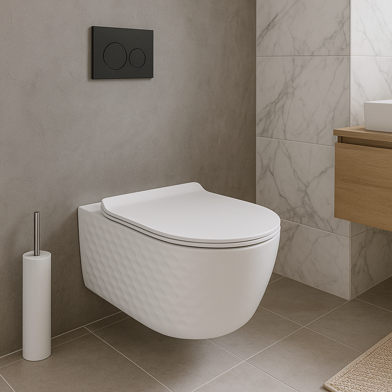 Vas WC Modern  Alb Lucios  3D