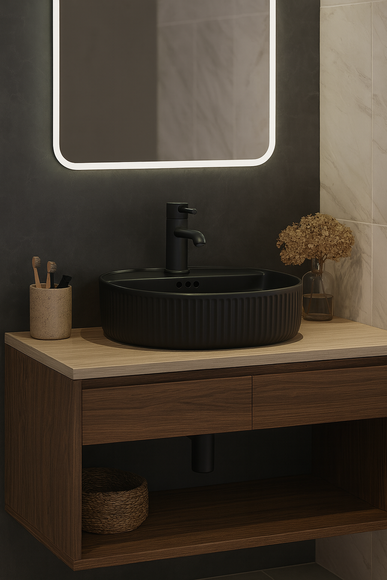 Lavoar ceramic negru mat A753-CBK-M – design modern