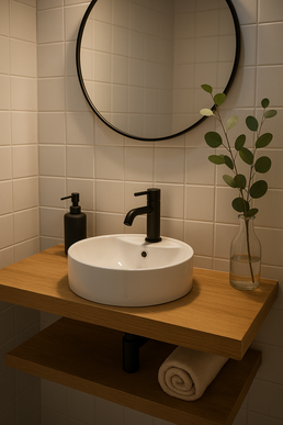 Lavoar Zen alb rotund – model A029B