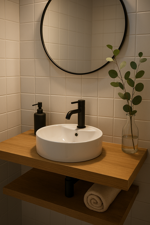 Lavoar Zen alb rotund – model A029B
