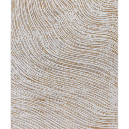 Covor Lusso Cream Gold – Model Premium cu Textură Valuri Aurii www.olivy.ro