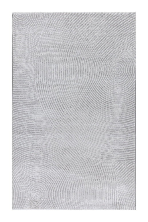 Covor  Lusso Grey – Design Circular 3D, Eleganță Urbană, Textură Moale www.olivy.ro