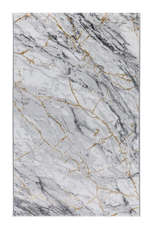 Covor San Marco Grey Antracit – Design Marmură Luxos cu Accente Aurii www.olivy.ro