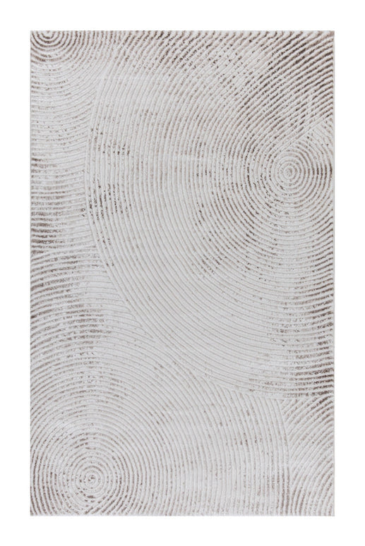 Covor  Lusso Cream Brown – Design Circular Elegant și Calitate Premium www.olivy.ro