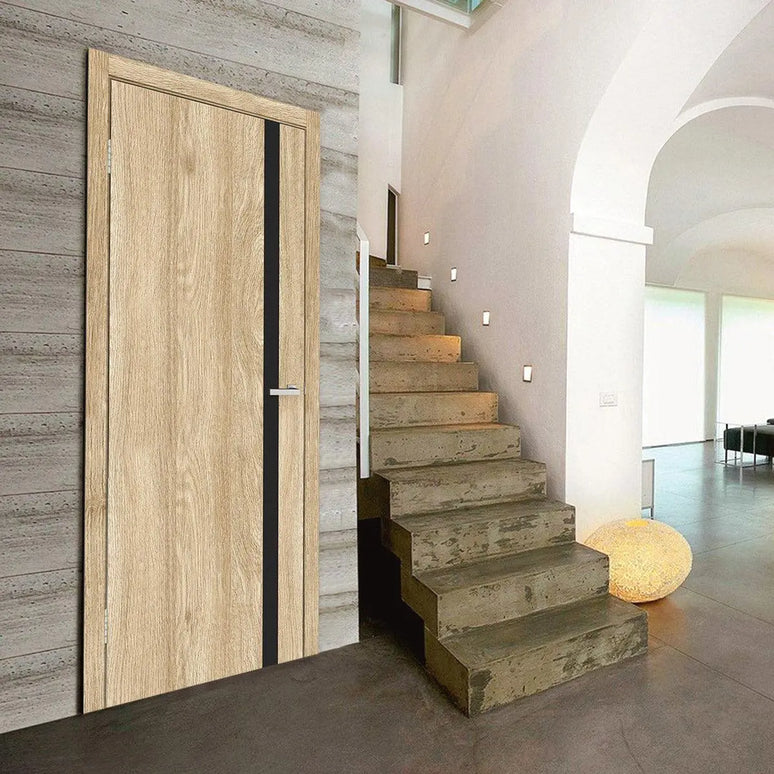 Ușă interior City BG Savanna Oak – complet echipată, cu toc reglabil Omis