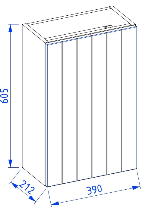 Mobilier de baie suspendat Dia, Cashmere