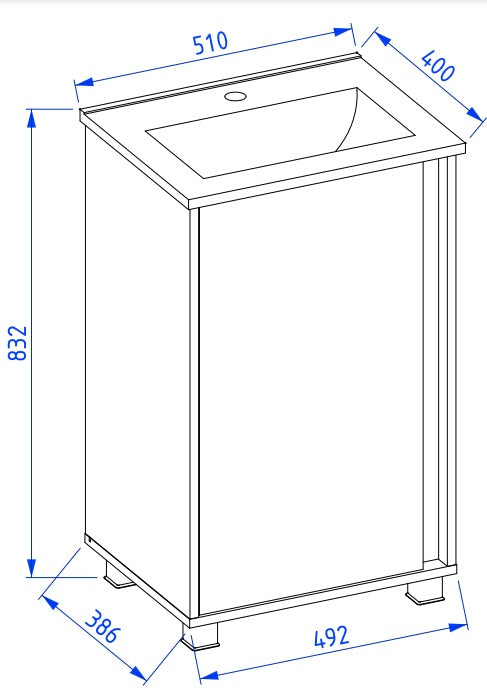 Mobilier de baie pe pardoseală Fox, Evoke oak