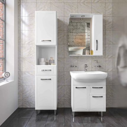 Mobilier de baie pe pardoseală cu sertar Decor, Alb Aqua Rodos