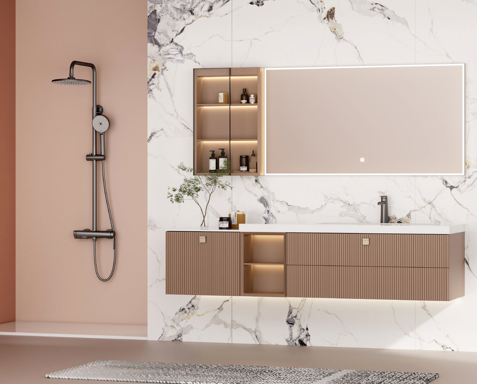 Coloană de duș 3 funcții – Dysis – Negru mat