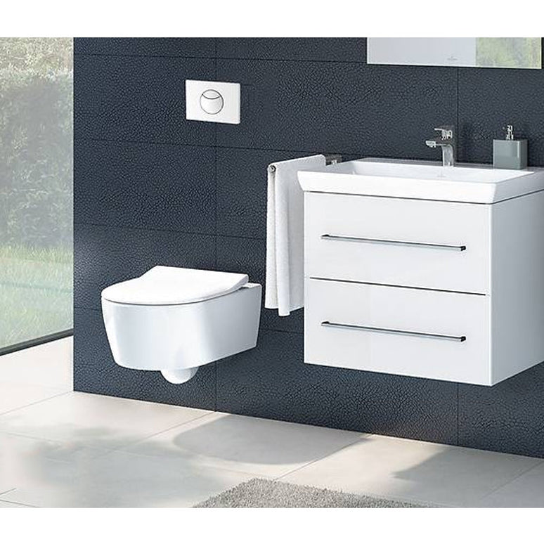 Clapetă albă cu acționare dublă E100 21x15x5cm ViConnect, Villeroy & Boch