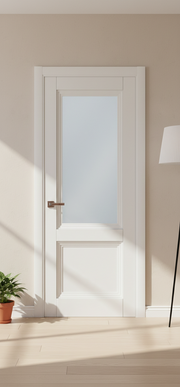 Ușă de interior ML-717 – Eleganță clasică cu sticlă satinată