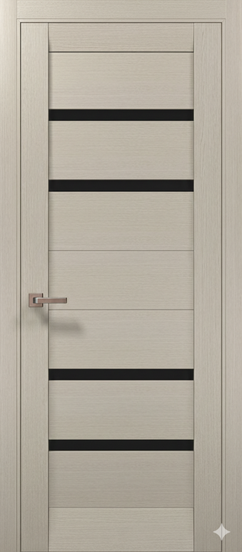 Ușă de interior ML-58 cu design geometric și inserții de sticlă