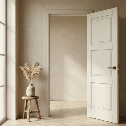 Ușă de interior ML-06 cu 3 panouri frezate, design clasic reinterpretat