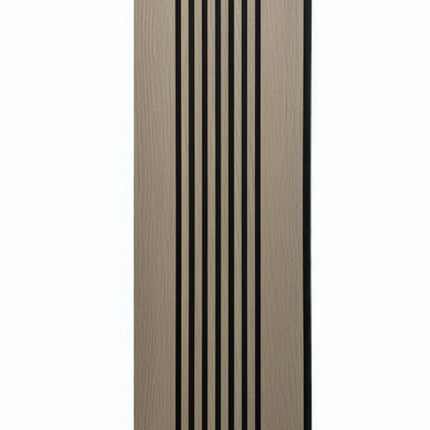 Panou riflaj decorativ Vertical Line S1DV-01 – nuc închis cu accente negre