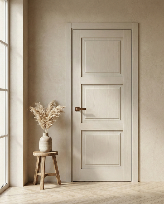 Ușă de interior ML-06 cu 3 panouri frezate, design clasic reinterpretat
