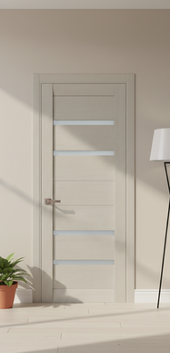 Ușă de interior ML-58 cu design geometric și inserții de sticlă