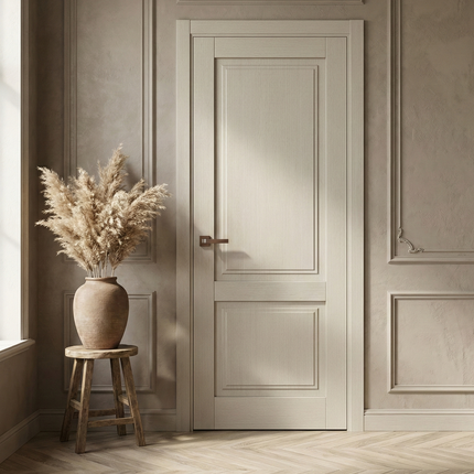 Ușă de interior ML-10 cu două panouri frezate, design clasic elegant