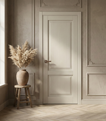Ușă de interior ML-10 cu două panouri frezate, design clasic elegant