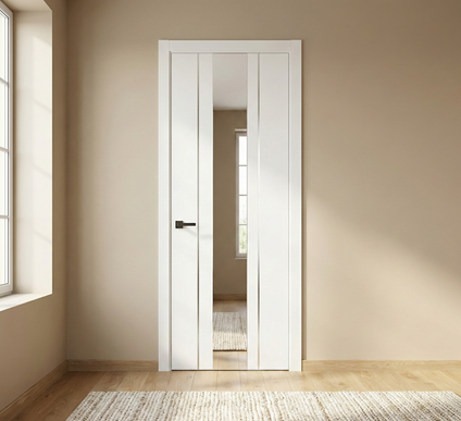 Ușă de interior PL-29 – design vertical cu oglindă/sticlă aplicată