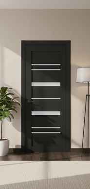 Ușă de interior T05-design cu inserții orizontale din sticlă