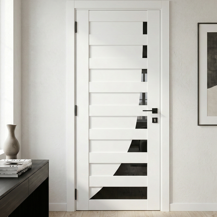 Ușă interior Paris Pearl Ash – cu sticlă negră