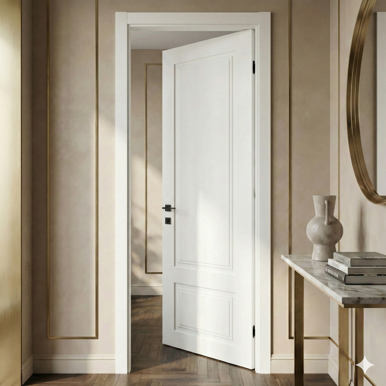Ușă interior Galant – Alb mat vopsit, design clasic elegant