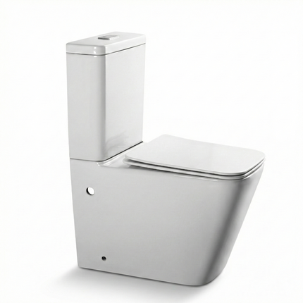 Vas WC cu Rezervor MJ-8058-S – Alb Lucios, Sistem Turbo Tornado, Capac Soft-Close