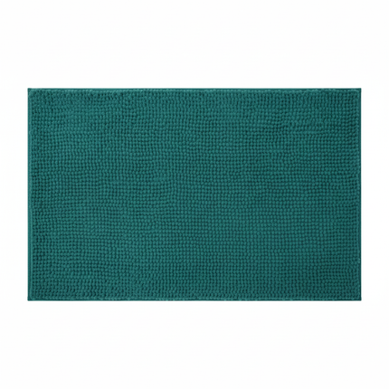 Covoraș baie din chenilia fină, strat antiderapant, 45×70 cm, Turcoaz inchis