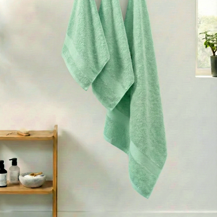Set 3 prosoape baie, bumbac 100%, ACVAMARIN, 75×150 cm + 40×80 cm + 50×80 cm