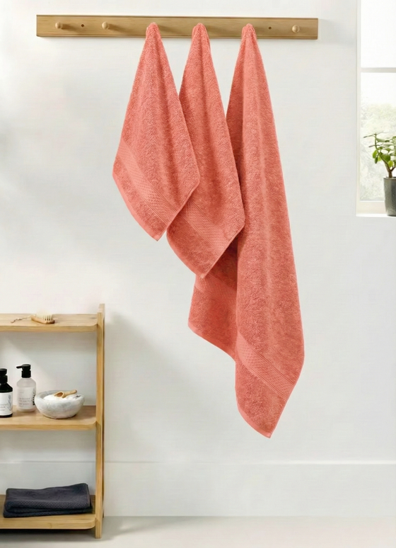 Set 3 prosoape baie, bumbac 100%, CORAI, 75×150 cm + 40×80 cm + 50×80 cm