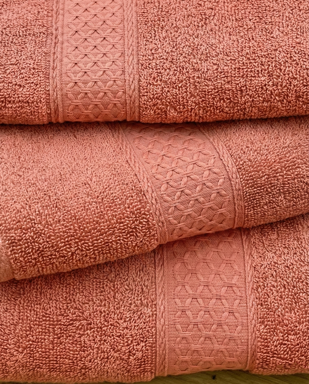 Set 3 prosoape baie, bumbac 100%, CORAI, 75×150 cm + 40×80 cm + 50×80 cm