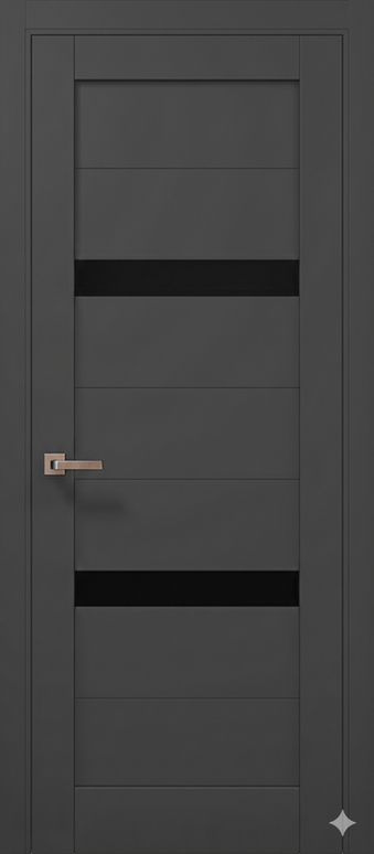 Ușă de interior ML-54 cu inserții din sticlă și design modern