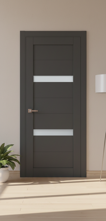 Ușă de interior ML-54 cu inserții din sticlă și design modern