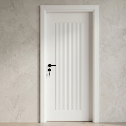 Ușă de interior albă cu panou riflat JY-DP 012