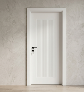 Ușă de interior albă cu panou riflat JY-DP 012