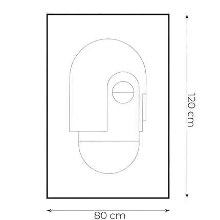 Tablou abstract cu relief geometric – 120×80 cm | Olivy
