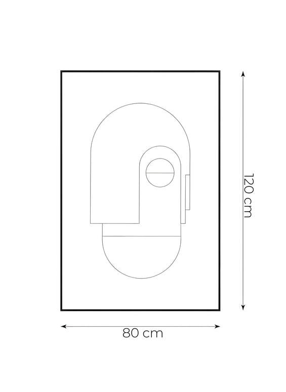Tablou abstract cu relief geometric – 120×80 cm | Olivy