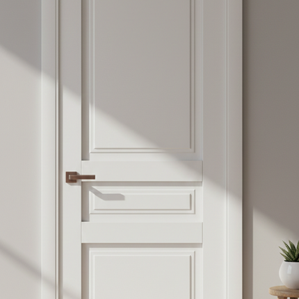 Ușă de interior ML-12 cu detaliu arhitectural frezat, stil clasic elegant