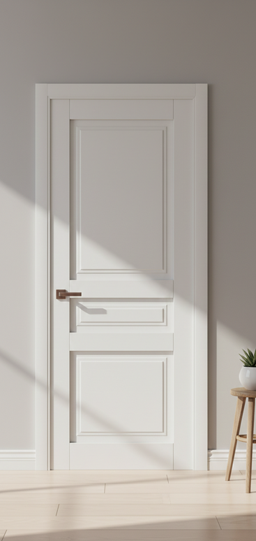 Ușă de interior ML-12 cu detaliu arhitectural frezat, stil clasic elegant